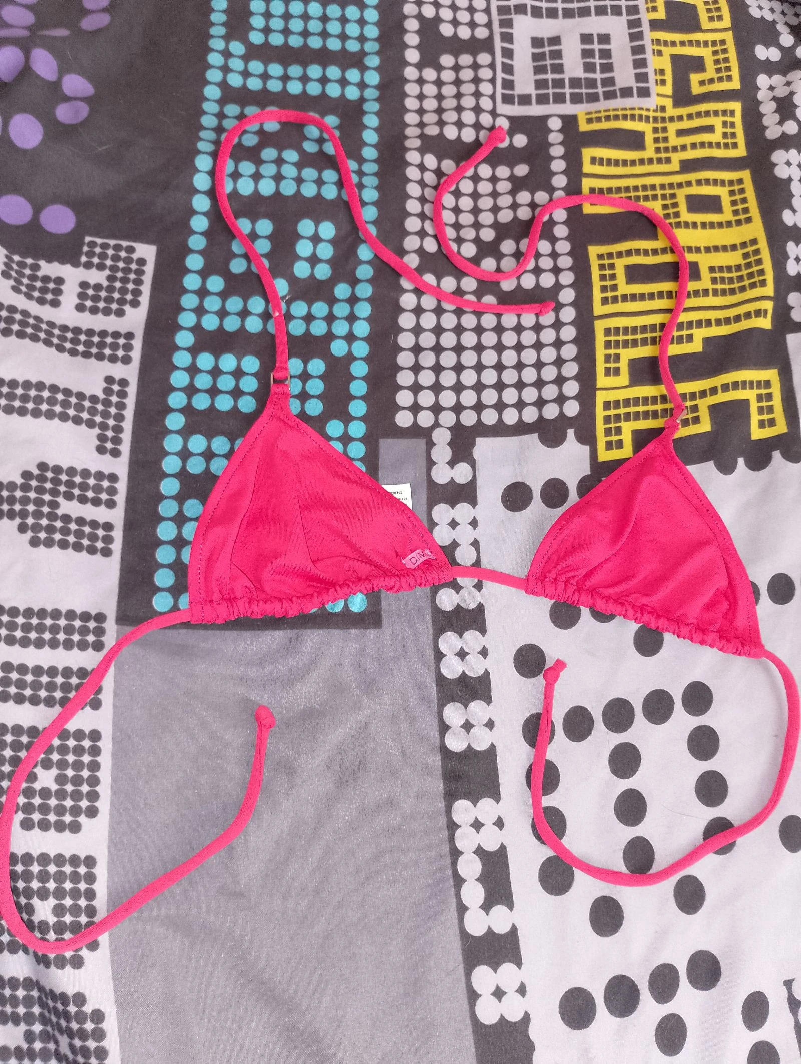 Haut de bikini triangle rose fuchsia DIM 85B